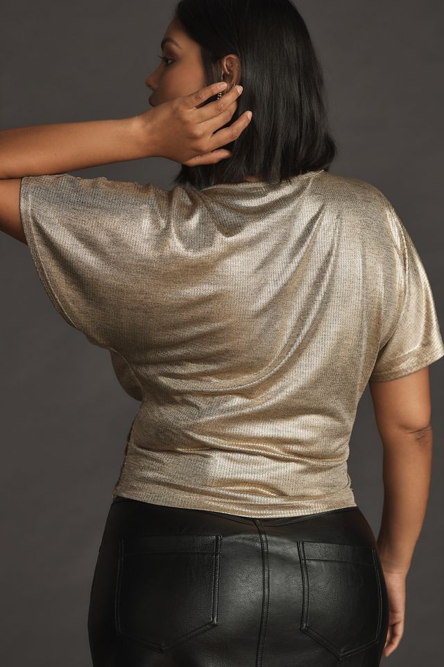 Bishop + Young Twist-Front Shimmer Top #5