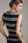 Bishop & Young Pique Striped Crew-Neck Sleeveless Top