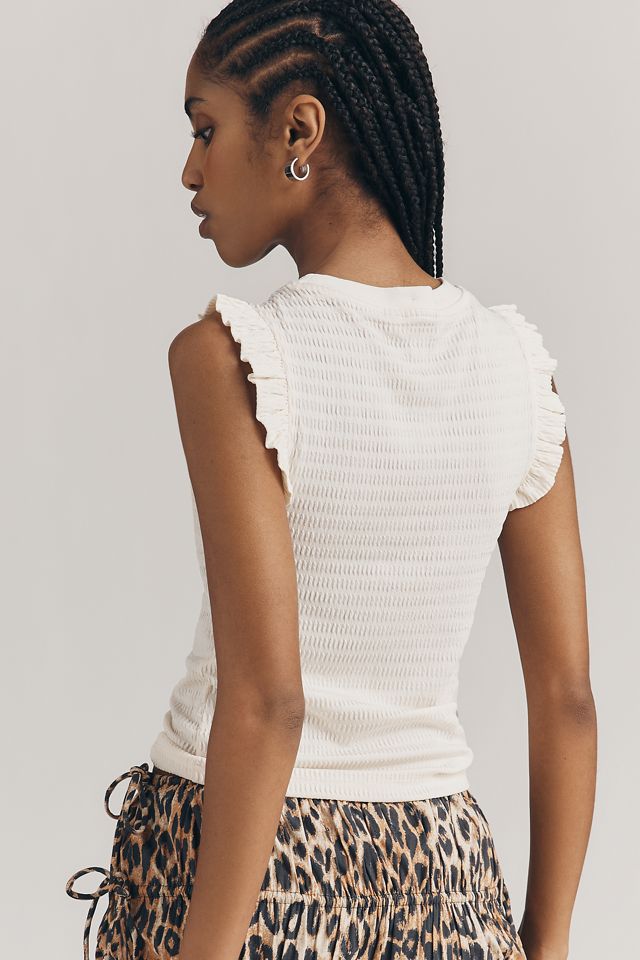 Maeve Ruffled Crew-Neck Tank #2