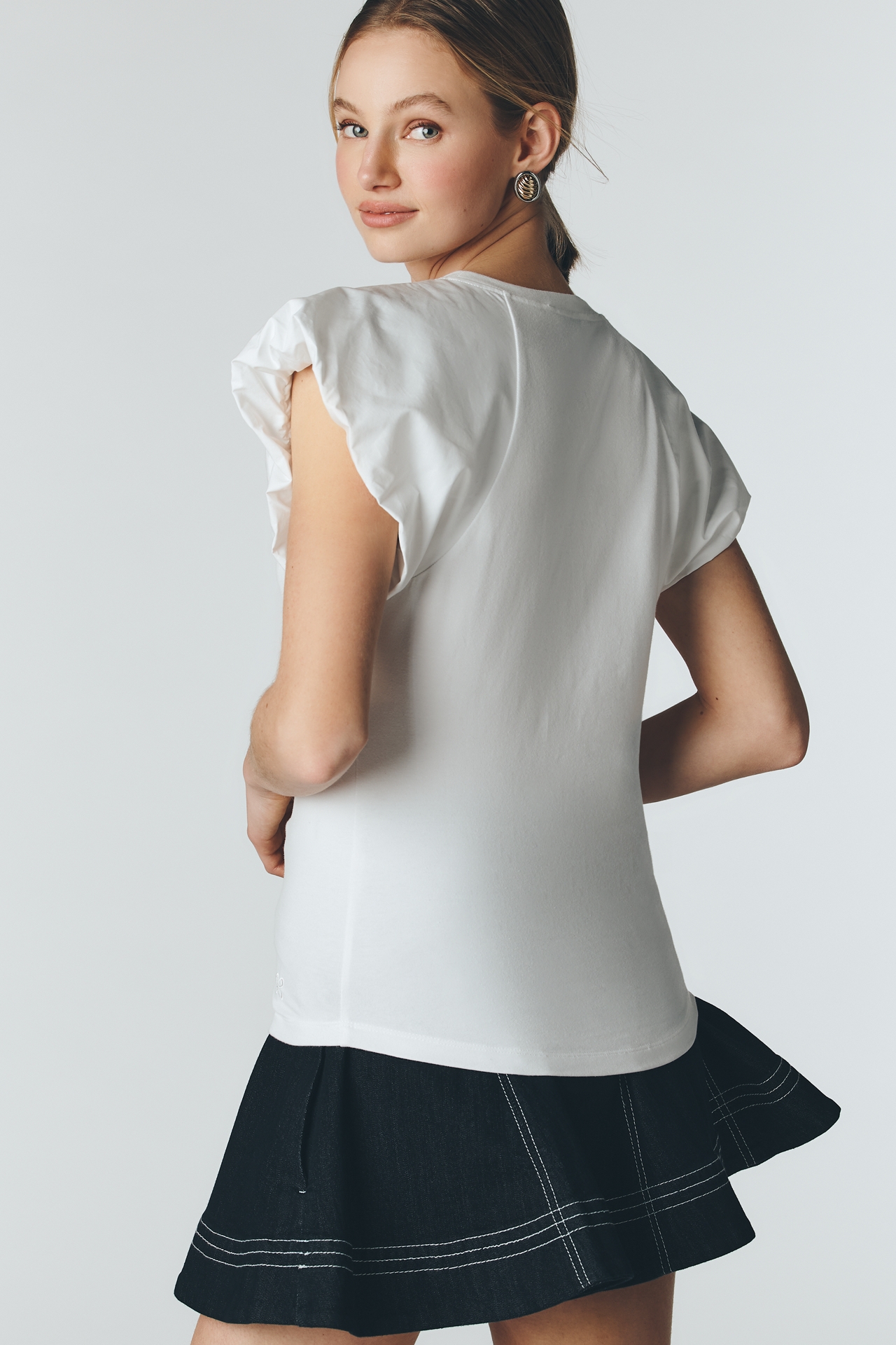 Maeve Cloud Flutter-Sleeve T-Shirt