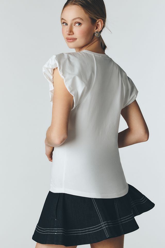 Maeve Cloud Flutter-Sleeve Tee #1