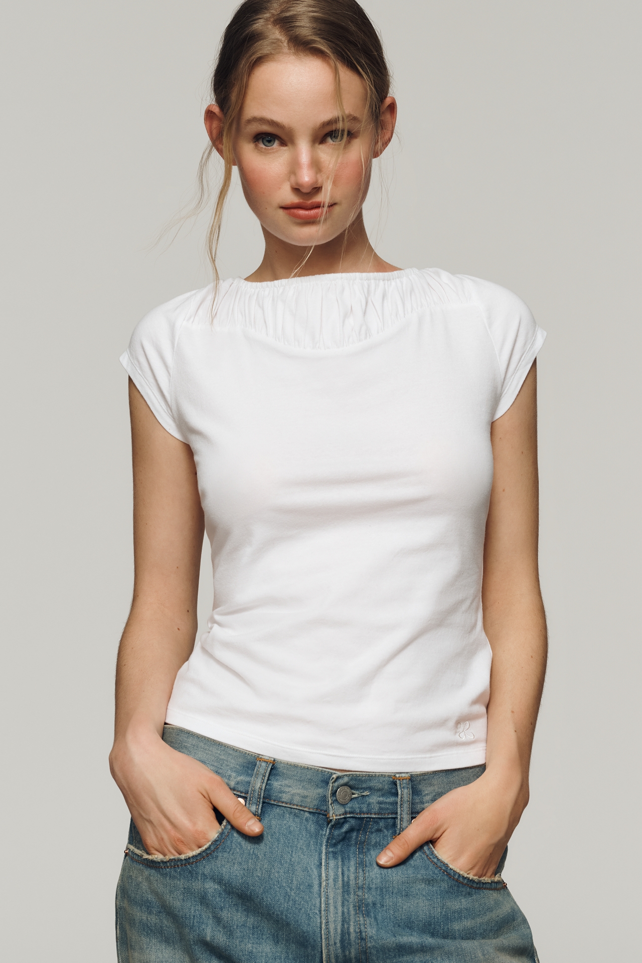 Maeve Iris Cap-Sleeve T-Shirt