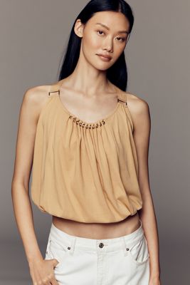 By Anthropologie Embellished Bubble Top 