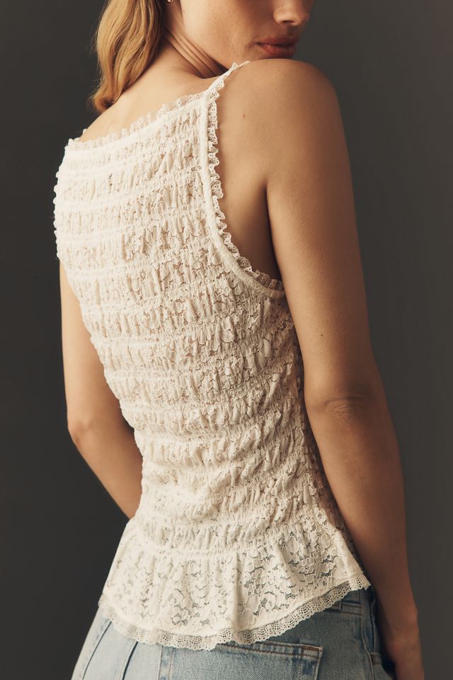 Maeve Shirred Tank Top #1