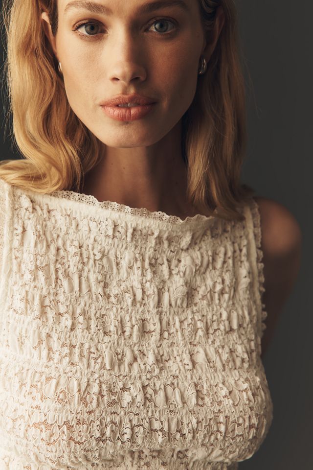 Maeve Shirred Tank Top #2