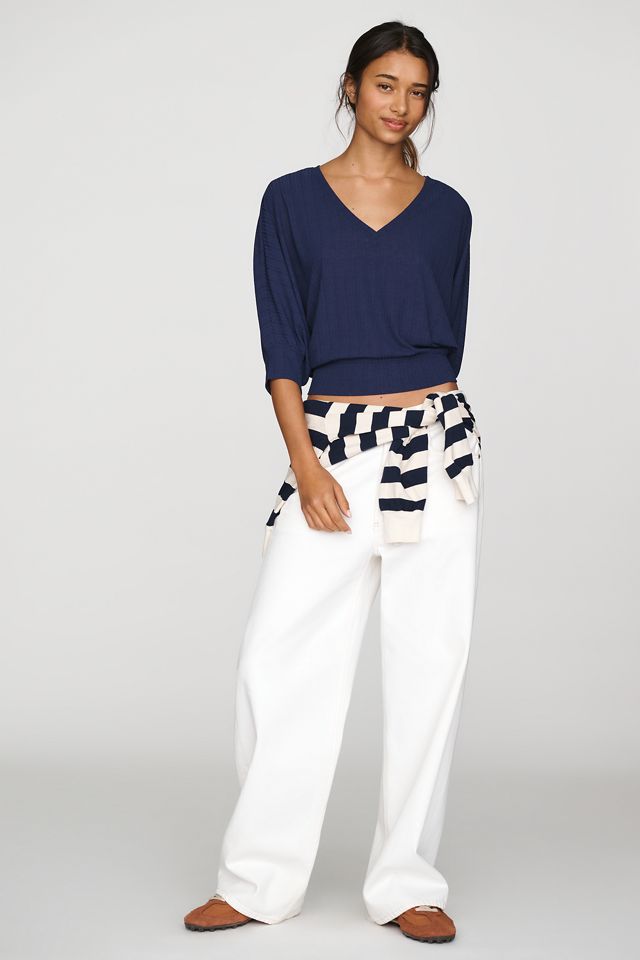 By Anthropologie Banded Dolman Top #3