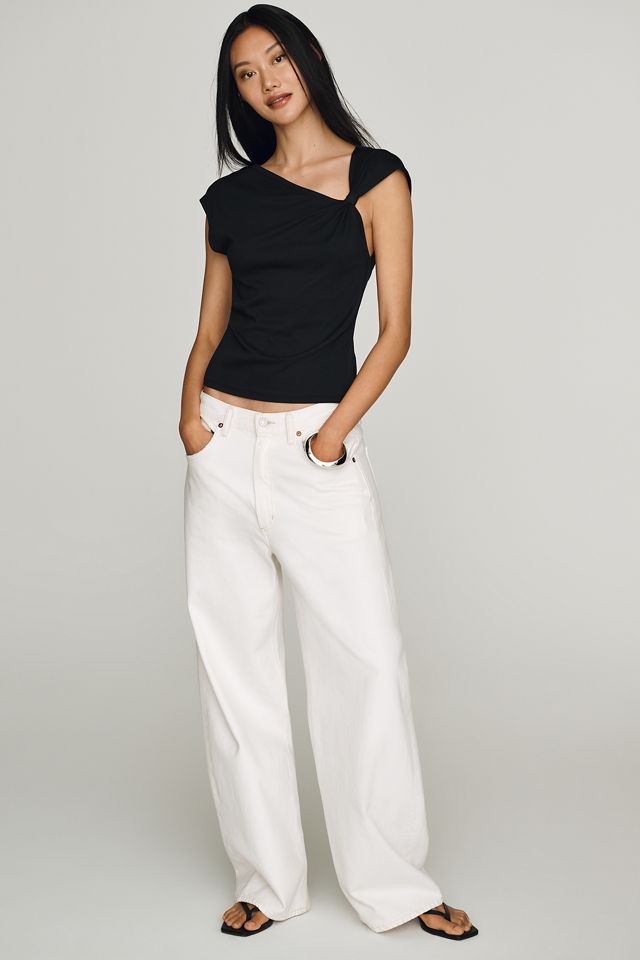 By Anthropologie Asymmetrical Knot Tee #3