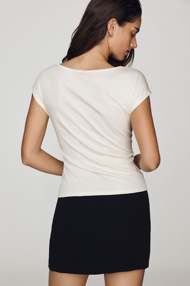 By Anthropologie Asymmetrical Knot Tee #1