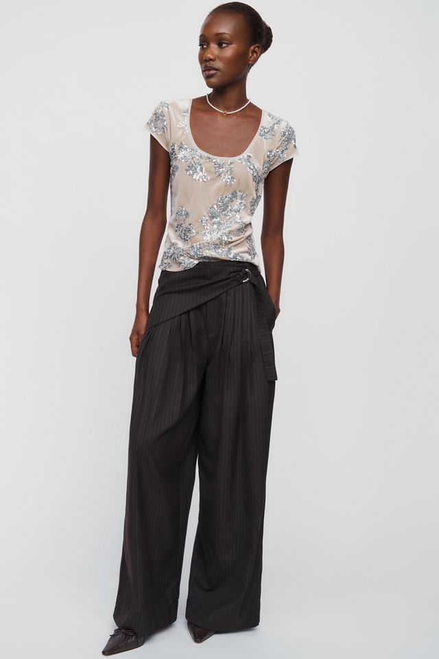 Maeve Embellished Scoop Neck Top #2