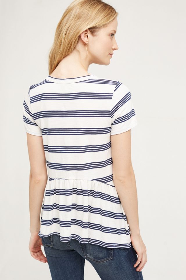 Striped Peplum Tee #1