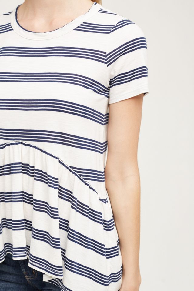 Striped Peplum Tee #2