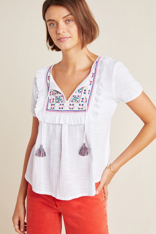 Kiki Embroidered Peasant Blouse #2