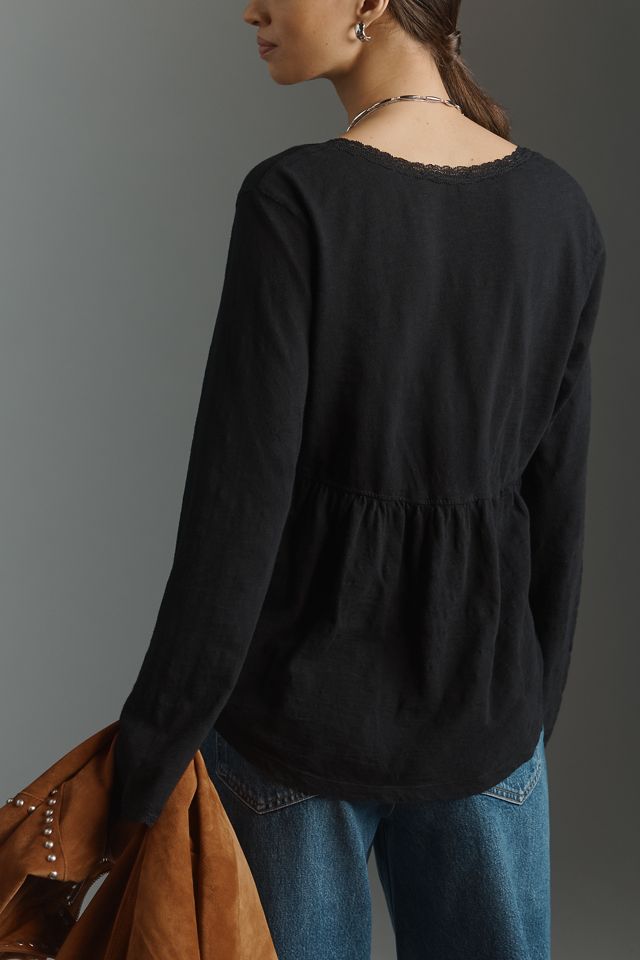 Wilt Long-Sleeve V-Neck Empire Seam Top #3