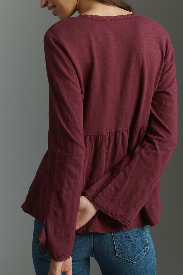 Wilt Long-Sleeve V-Neck Empire Seam Top #2