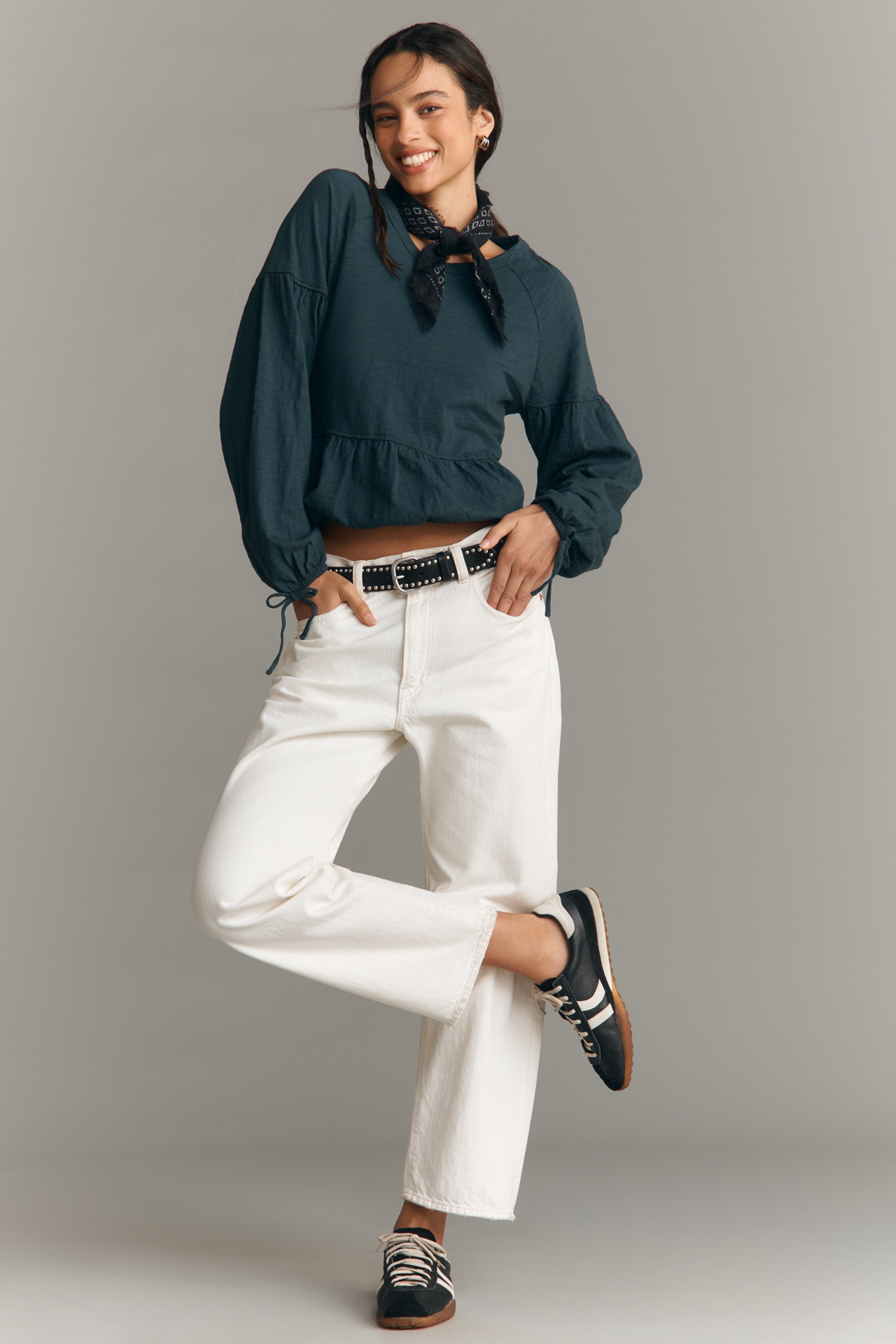 Wilt Wide Neck Long Sleeve Top