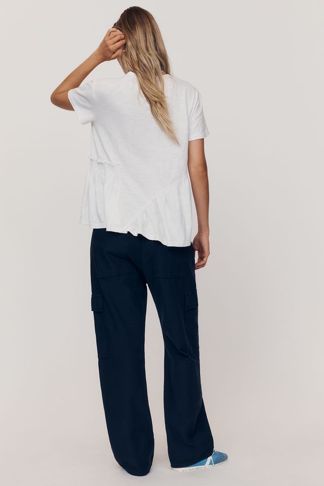 Wilt 100% Cotton Asymmetrical Seamed Tee #3