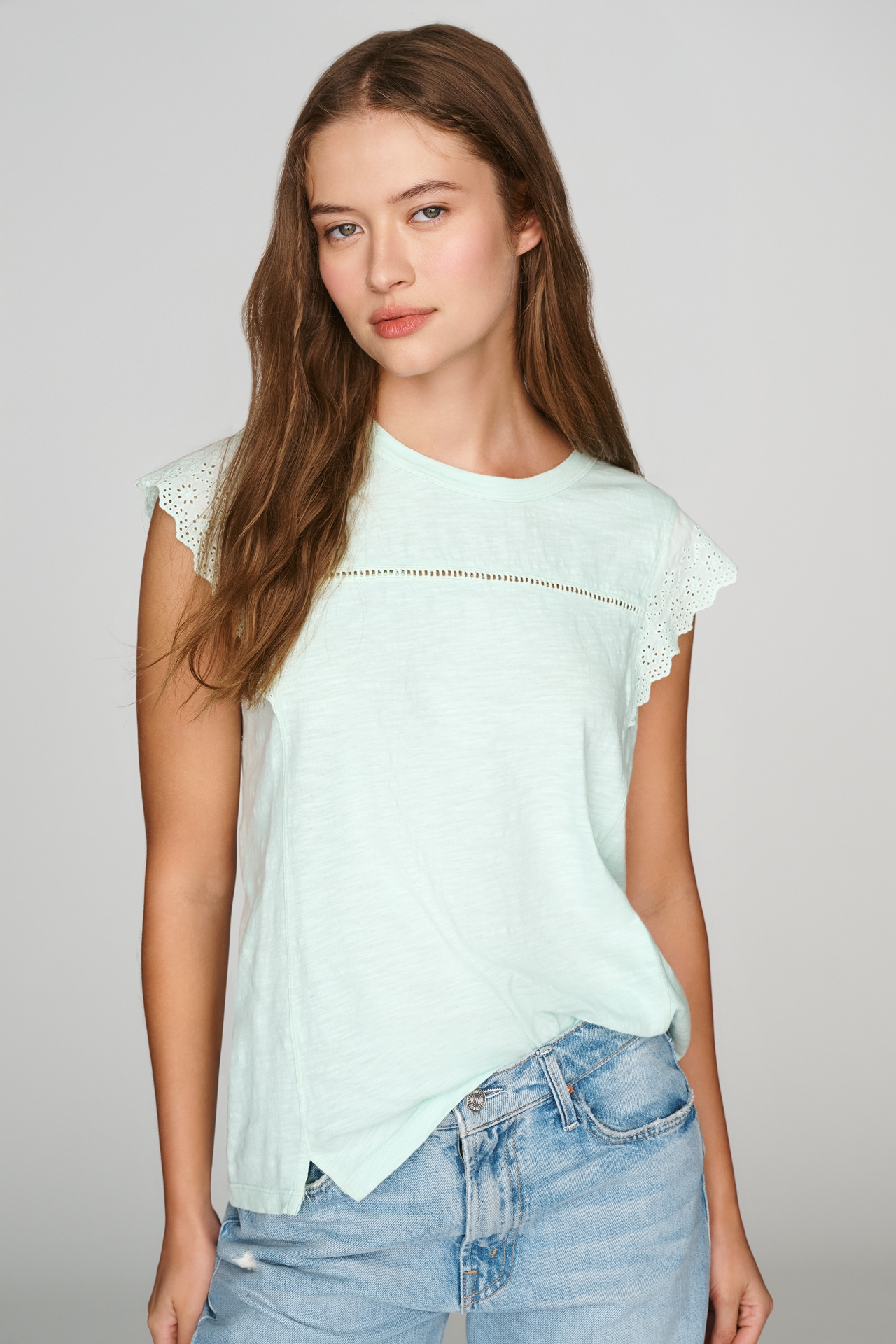 Wilt 100% Cotton Eyelet Tee