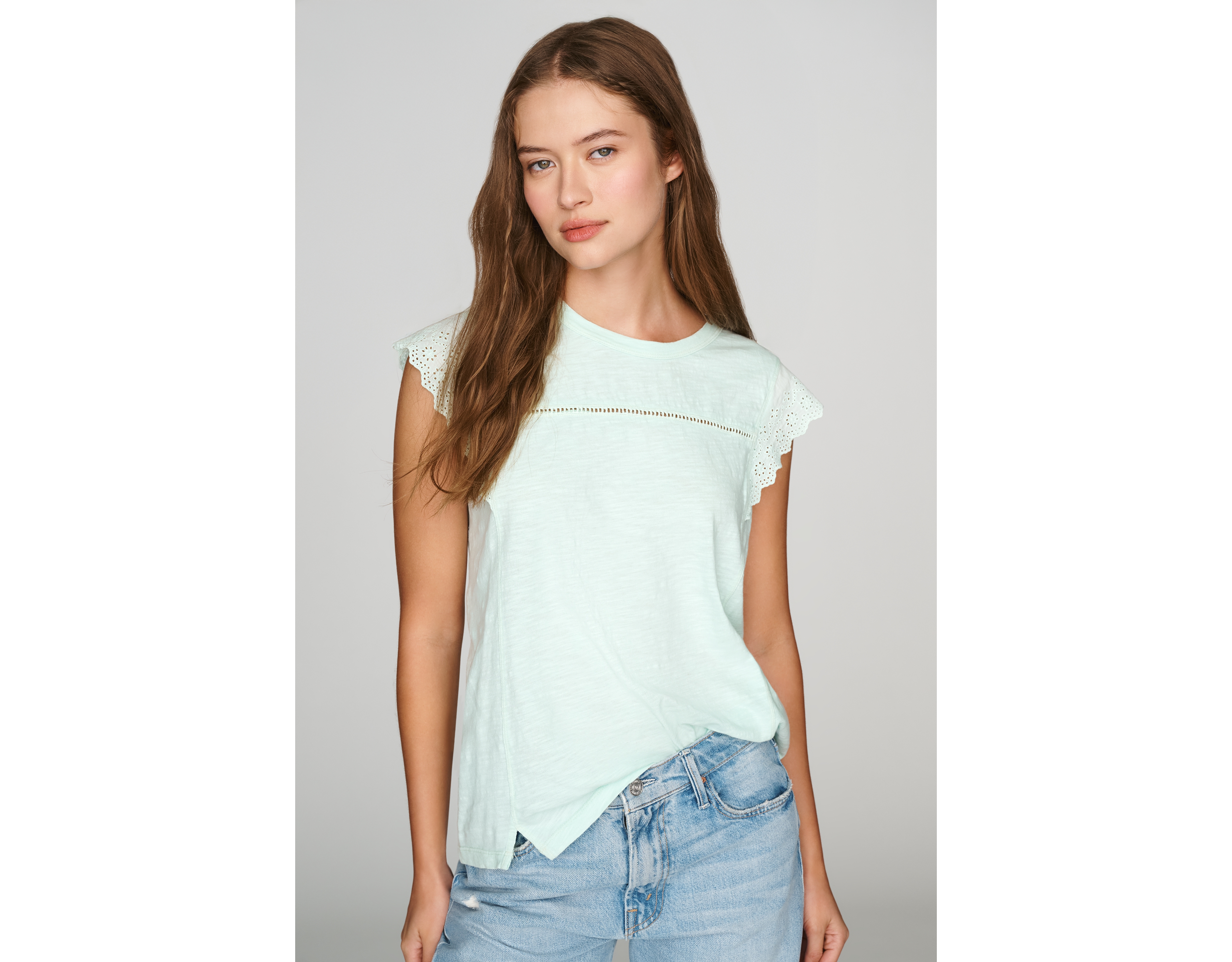 Wilt 100% Cotton Eyelet Tee