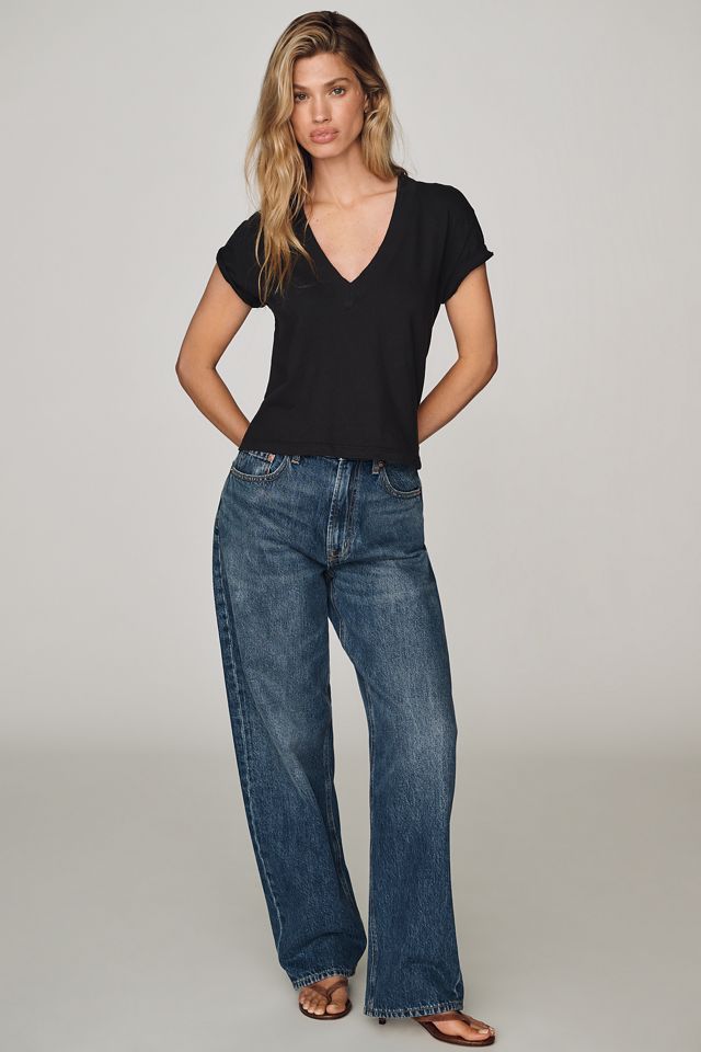 perfectwhitetee Cotton Boxy V-Neck Tee #1