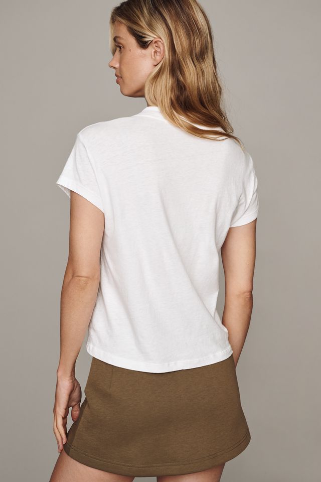 perfectwhitetee Cotton Boxy V-Neck Tee #1