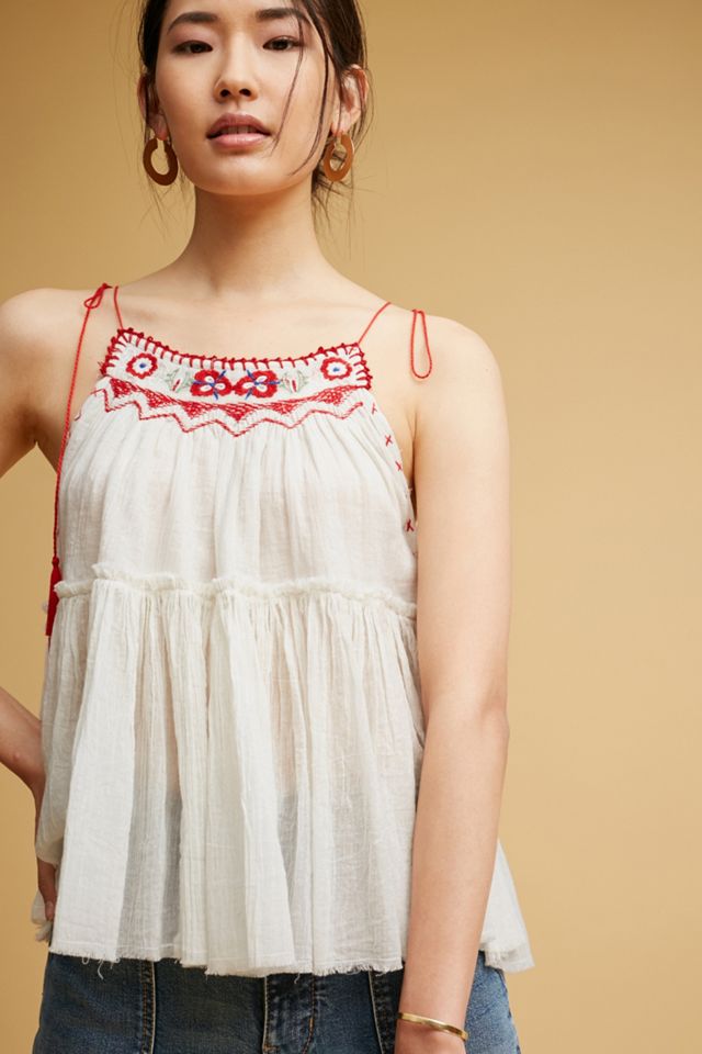 Evynne Embroidered Halter Top #2