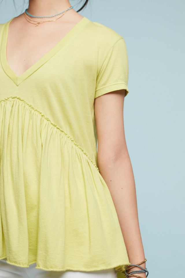 Draped V-Neck Tee #1