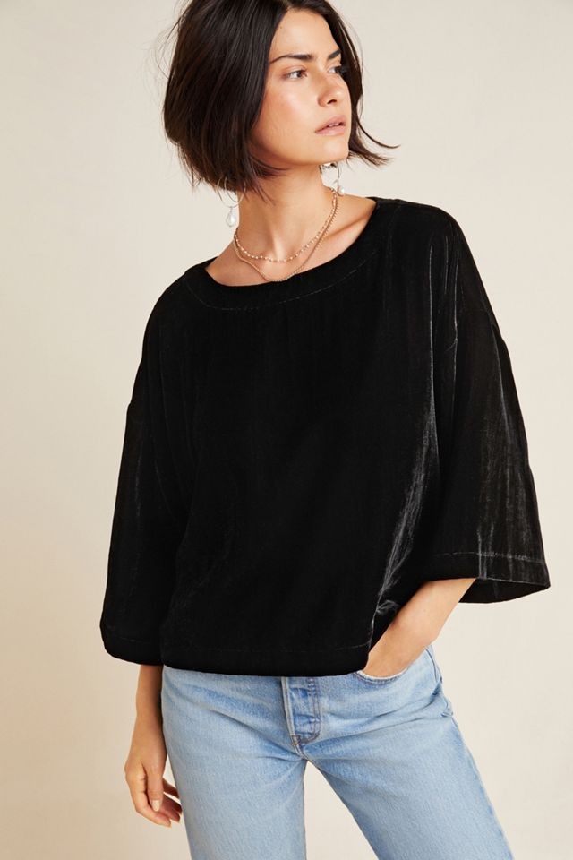 Michaela Velvet Top | Anthropologie UK