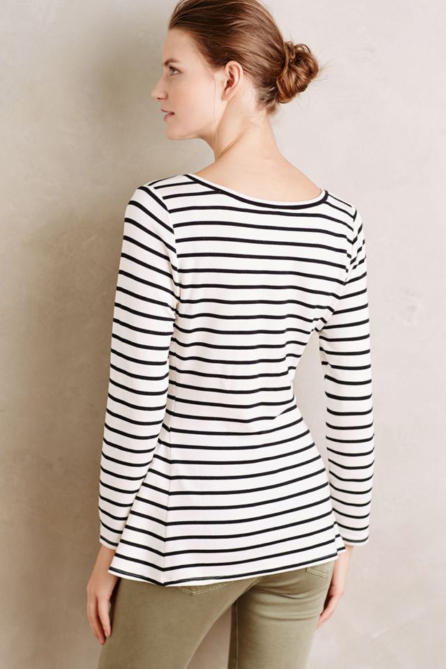 Striped Peplum Tee #1
