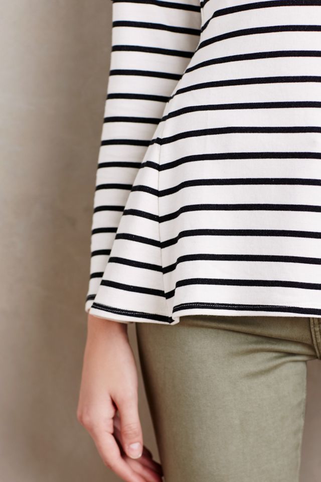 Striped Peplum Tee #3
