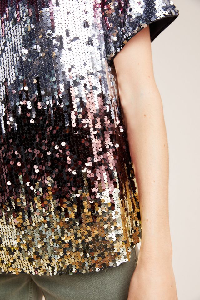 Pierson Plaid Sequin Top #1