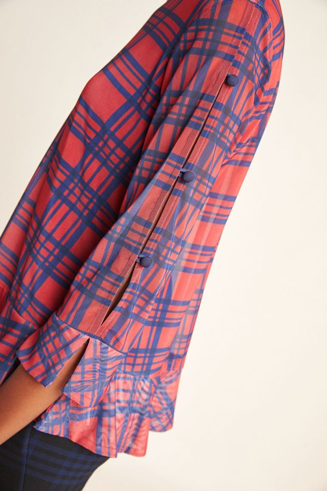 Piper Flounced Plaid Top #2