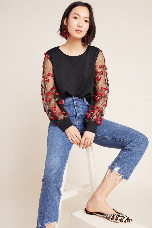 Emilie Embroidered Top | Anthropologie