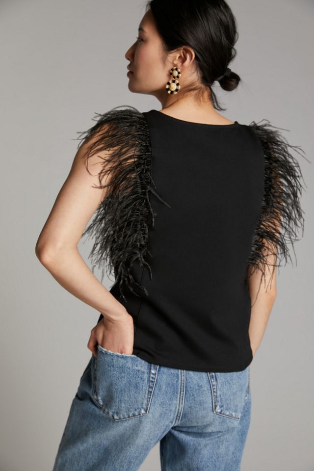 Eva Franco Romana Feathered Top #1