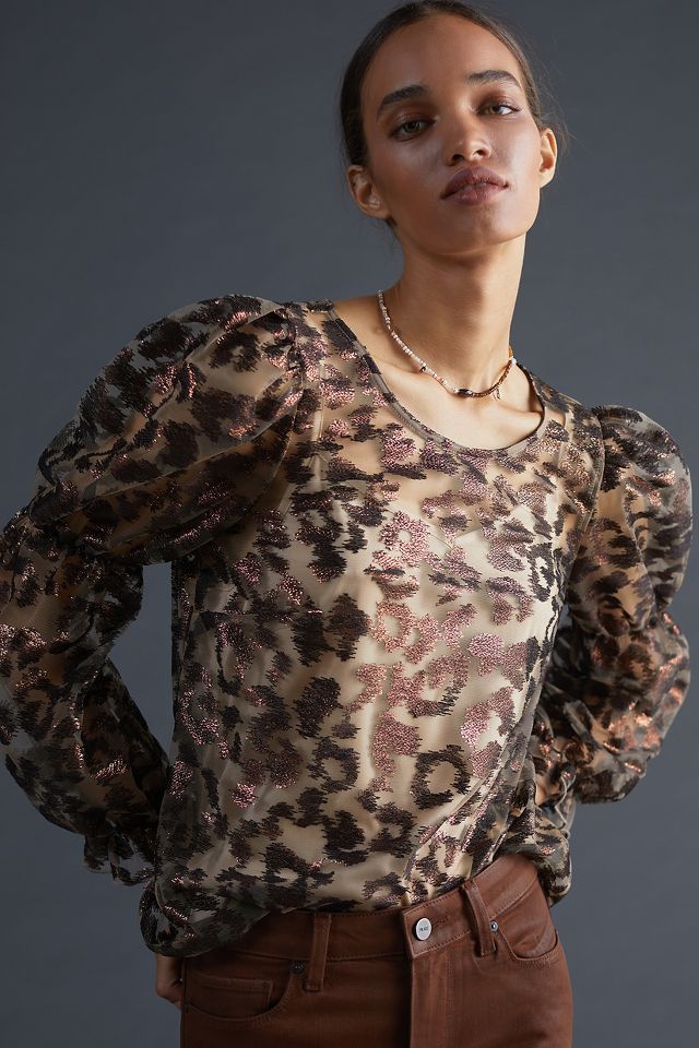 Sheer store cheetah top