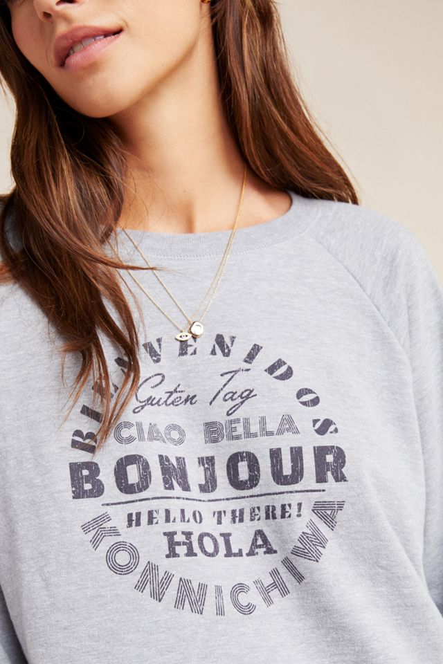 Maeve Hello Graphic Sweatshirt #3