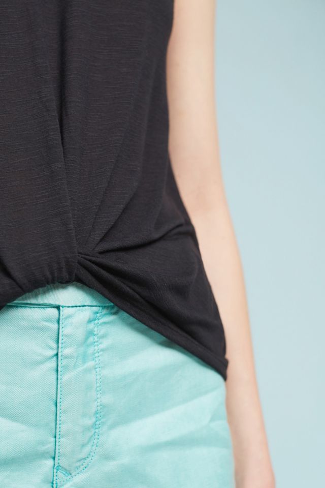 Draped Twist-Front Tee #1