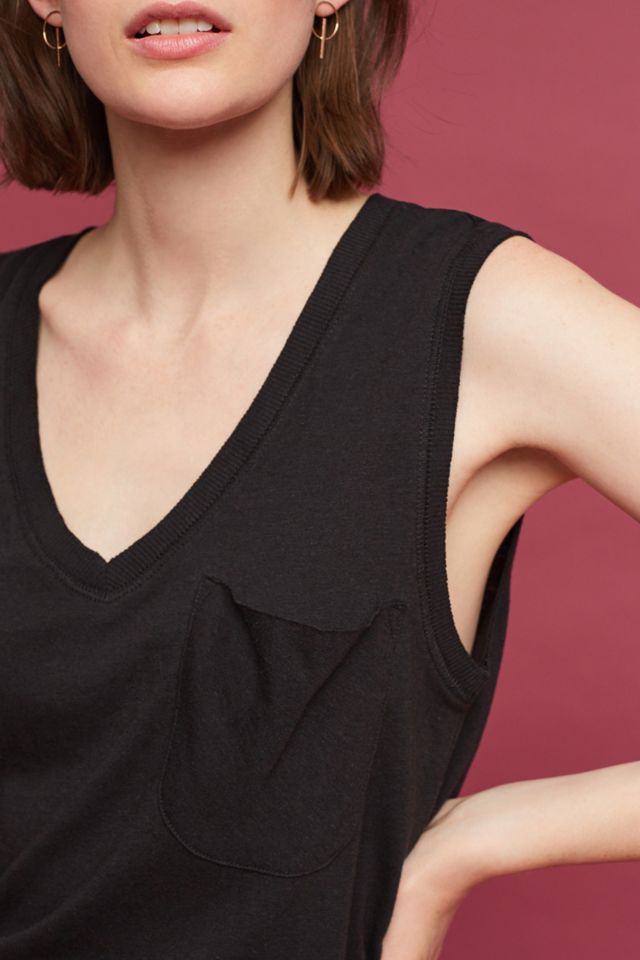 Pocket V-Neck Tunic Top #2