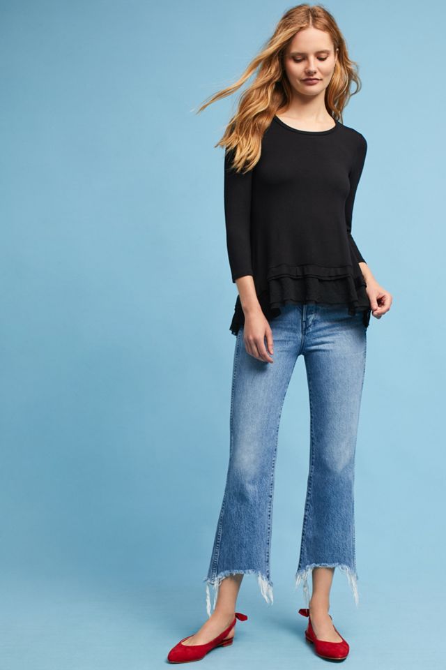 Maria Ruffled-Hem Top #1