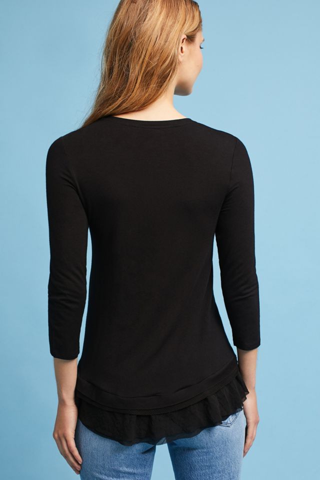 Maria Ruffled-Hem Top #3