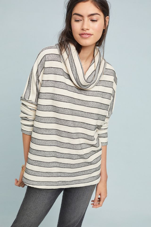 Striped Cowl Neck Tunic #3