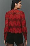 DOLAN Long-Sleeve Mock-Neck Lace Top