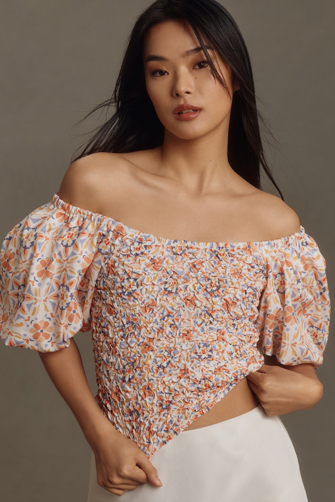 DOLAN Off-The-Shoulder Textured Top