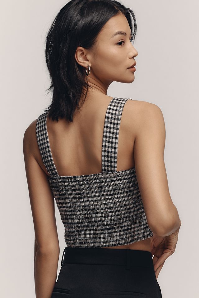 Dolan Gingham Corset Tank Top 