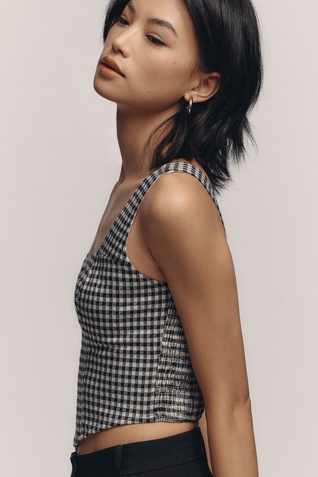 Dolan Gingham Corset Tank Top 