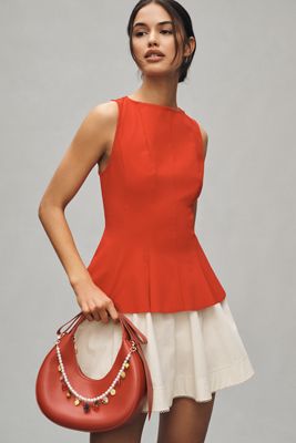 Dolan Left Coast Sleeveless Seamed Peplum Top