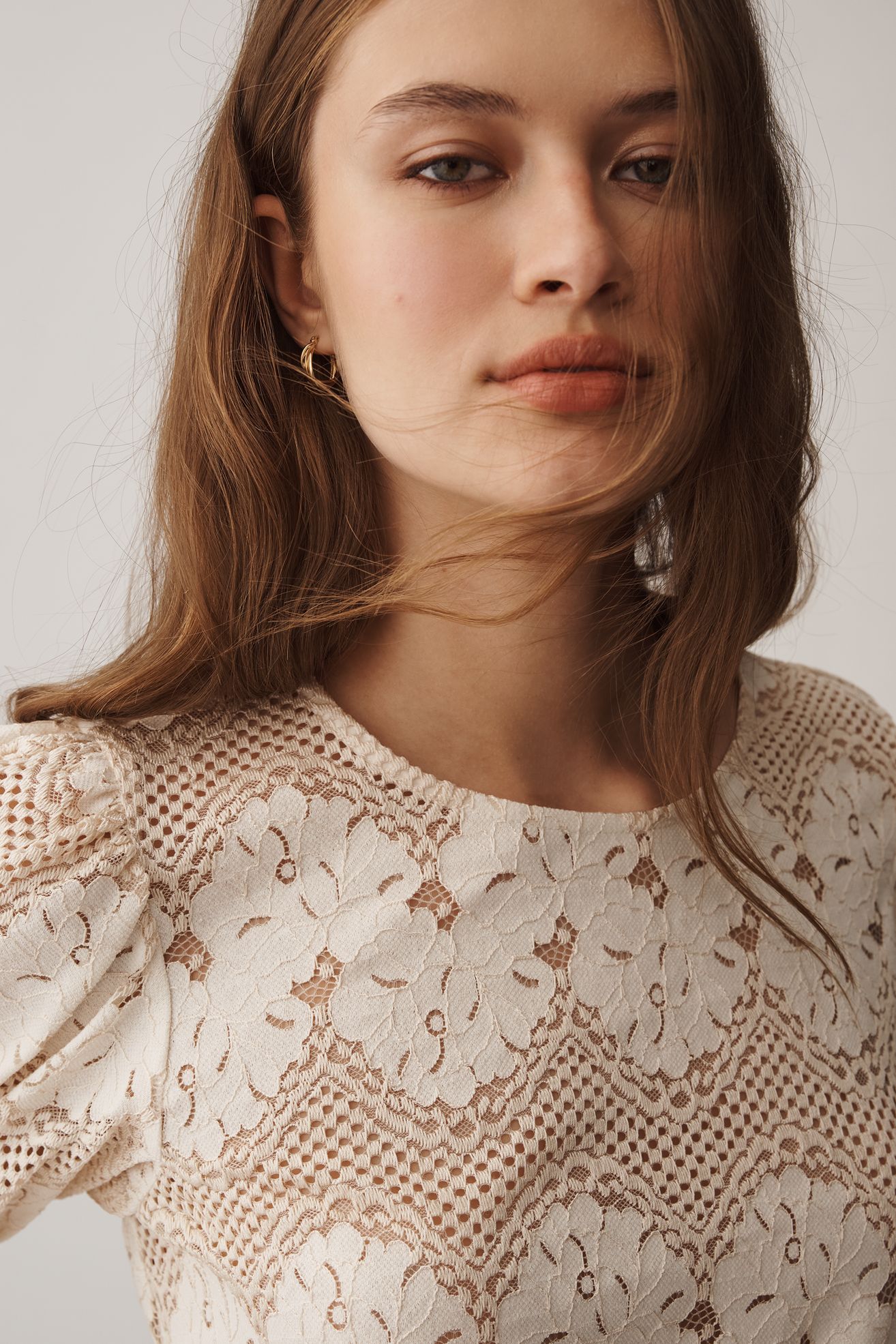 Dolan Left Coast Printed Peplum Top