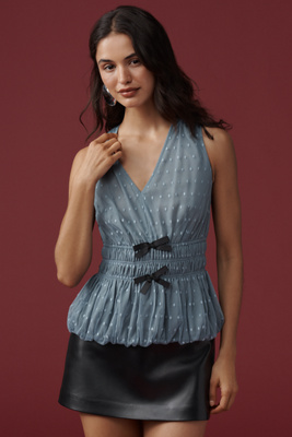 Dolan Left Coast Bow-Trim Bubble Tank | Anthropologie