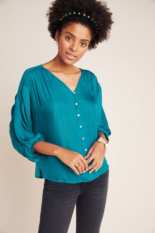 Rosa Ruched Buttondown #2