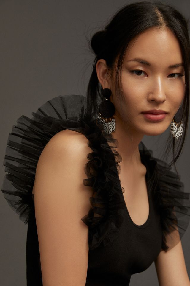 DOLAN Tulle Sleeve Tank Top #1