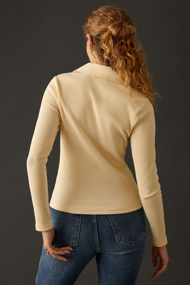 DOLAN Ribbed V-Neck Top #2